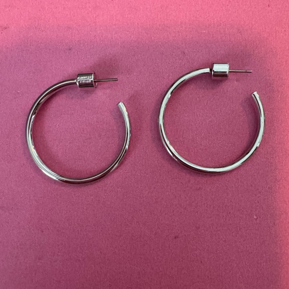Jennifer Fisher 1” Lily Silver Earrings NEW